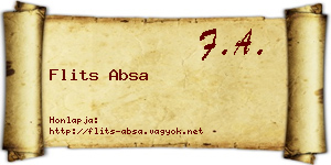Flits Absa névjegykártya